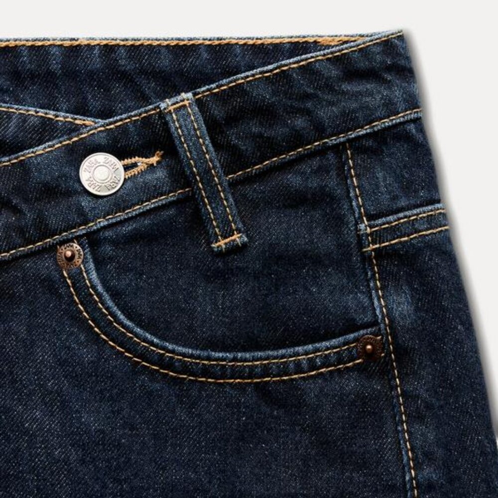 ZARA DENIM MINI SKIRT - Picture 3 of 9